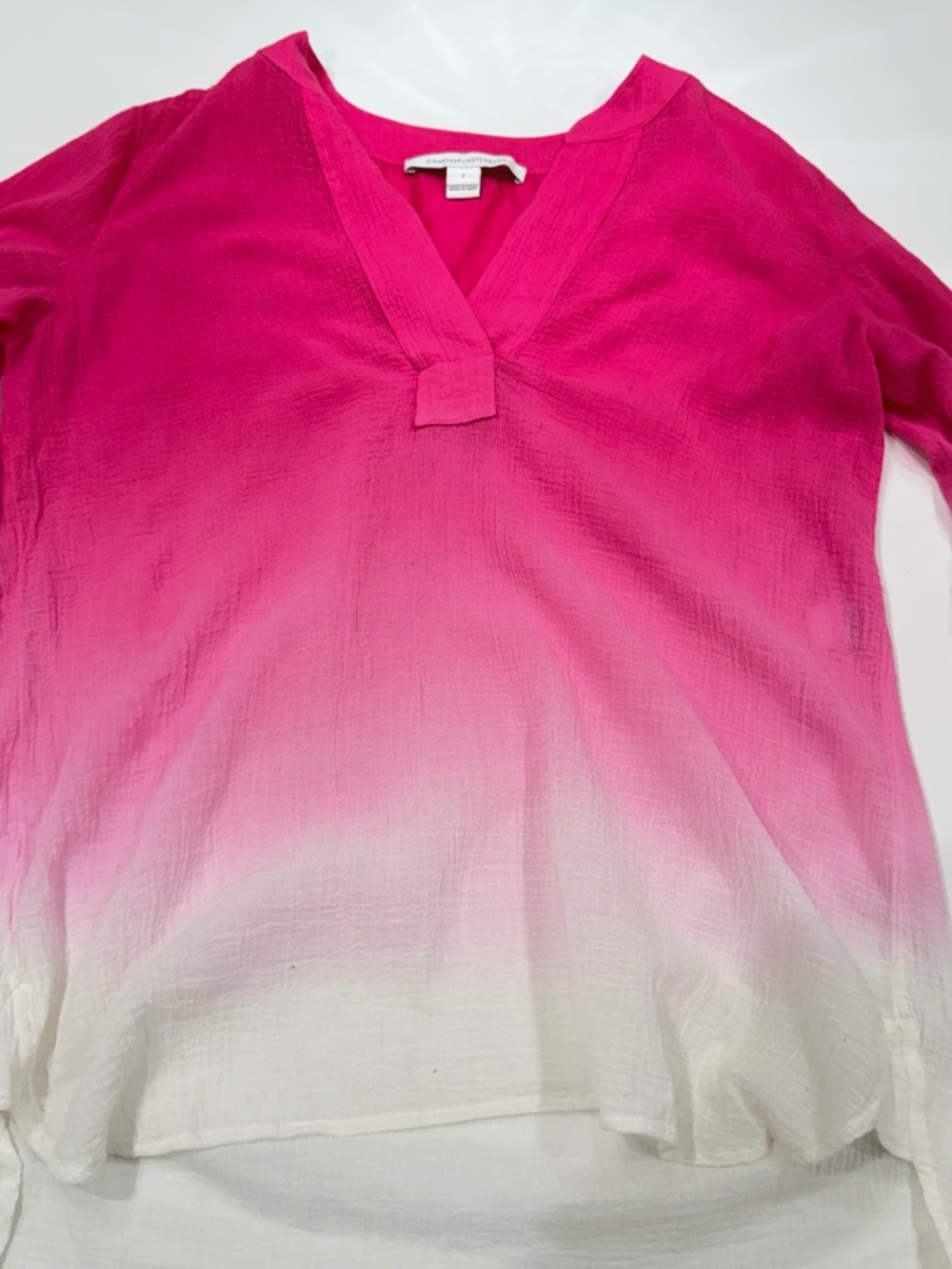 Diane von Furstenberg Hot Pink V-Neck Top